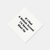 Serviette En Papier Si j'avais un accent britannique (Coin)