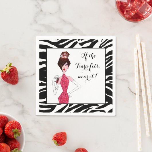 Serviette En Papier "Si le Tiara convient... Portez-le !" (En situation)