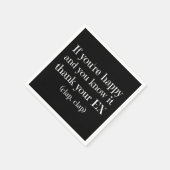 Serviette En Papier Si vous êtes heureux Citations amusantes (Coin)