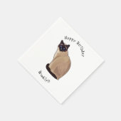 Serviette En Papier Siamese cat cartoon (Coin)
