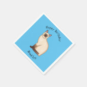 Serviette En Papier Siamese cat cartoon (Coin)