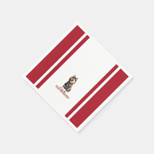 Serviette En Papier Sibérie Husky Holiday (Coin)