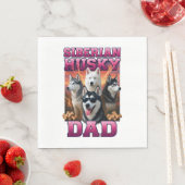 Serviette En Papier Sibérien Husky (En situation)