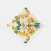 Serviette En Papier Sicilienne Majolica Carrelage coloré Motif Napkin (Coin)