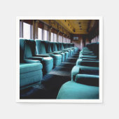 Serviette En Papier Sièges turquoise élégants (Devant)