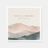 Serviette En Papier Sierra Dusk | Desert Mountain Sunset Wedding (Devant)