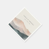 Serviette En Papier Sierra Dusk | Desert Mountain Sunset Wedding (Coin)