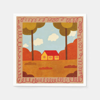 Serviette En Papier sieste estivale cottagecore