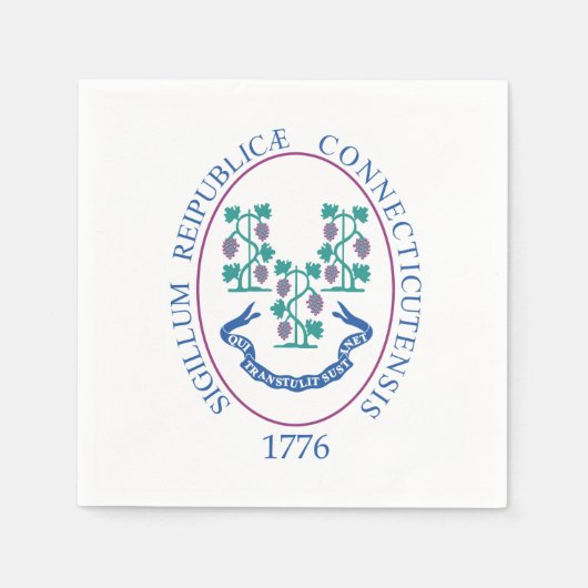 Serviette En Papier Signal Connecticut (Devant)