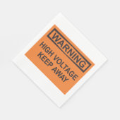 Serviette En Papier Signal de conservation à haute tension Avertisseme (Coin)