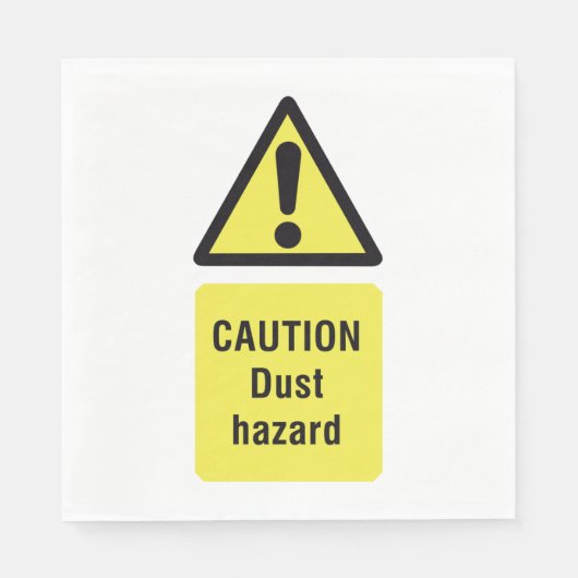 Serviette En Papier Signal de danger de poussière (Devant)