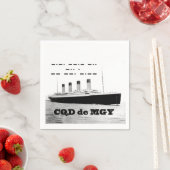 Serviette En Papier Signal de détresse sans fil Titanic CQD de MGY (En situation)