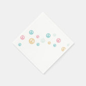 Serviette En Papier Signal de paix rose Retro (Coin)