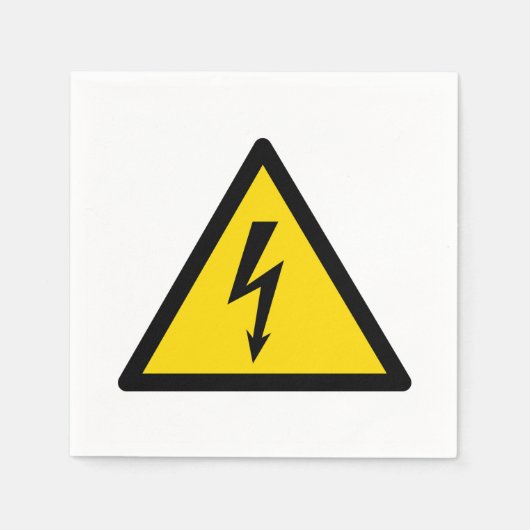 Serviette En Papier signal haute tension symbole électrique danger p (Devant)