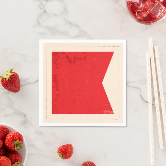 Serviette En Papier Signal lettre nautique "B" (En situation)