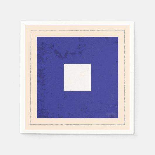 Serviette En Papier Signal lettre nautique "P" (Devant)