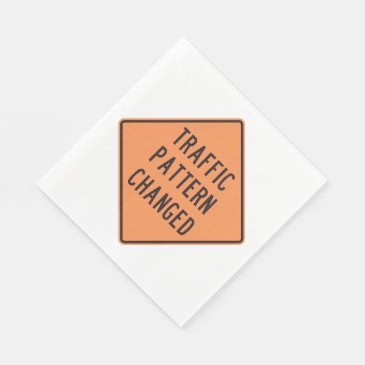 Serviette En Papier Signal modifié du Motif de trafic (Coin)