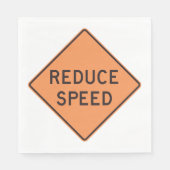 Serviette En Papier Signal routier de réduction de la vitesse (Devant)