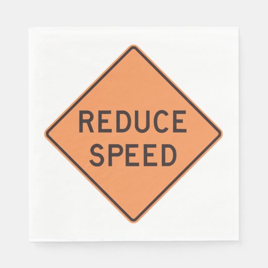 Serviette En Papier Signal routier de réduction de la vitesse (Devant)