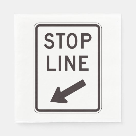 Serviette En Papier Signal routier Stop Line (Devant)