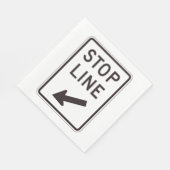 Serviette En Papier Signal routier Stop Line (Coin)