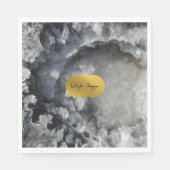 Serviette En Papier Signature Black Gold Foil Sea Crystals (Devant)