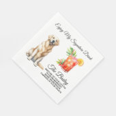 Serviette En Papier Signature du Laboratoire Jaune Boire Mariage anima (Coin)