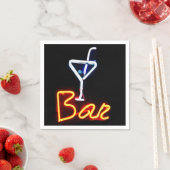 Serviette En Papier SIGNE BAR NON Cocktail Napkin (En situation)