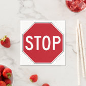 SERVIETTE EN PAPIER SIGNE D'ARRET USA (En situation)