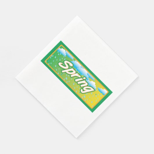 Serviette En Papier Signe de bannière de printemps (Coin)