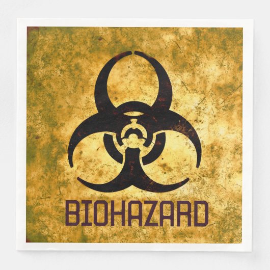 Serviette En Papier Signe de danger biologique (Devant)