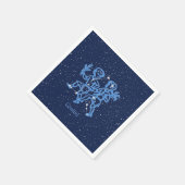 Serviette En Papier Signe Gemini Constellation et Zodiaque avec étoile (Coin)