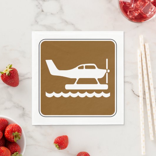 Serviette En Papier SIGNE hydravion (En situation)