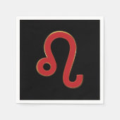 Serviette En Papier SIGNE LEO Zodiac Juillet Août Astrologie Anniversa (Devant)