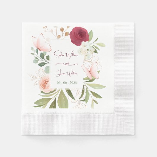 SERVIETTE EN PAPIER SIGNE MARIAGE AKM (Devant)