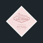Serviette En Papier Signe Rose or rose Las Vegas<br><div class="desc">Bienvenue à Fabulous Las Vegas Connectez-vous sur des serviettes roses dorées rose pâle avec texte personnalisé pour un anniversaire de destination de Vegas ou une fête à thème de Vegas, réception, douche nuptiale ou soirée de bachelorette ou dîner de répétition! Pour modifier le texte et la couleur, les polices et...</div>