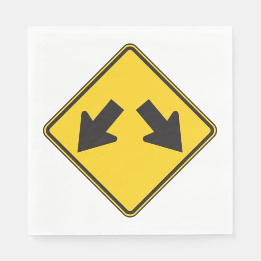 SERVIETTE EN PAPIER SIGNE ROUTIÈRE DOUBLE FLÈCHE (Devant)