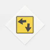 SERVIETTE EN PAPIER SIGNE ROUTIÈRE DOUBLE FLÈCHE (Coin)