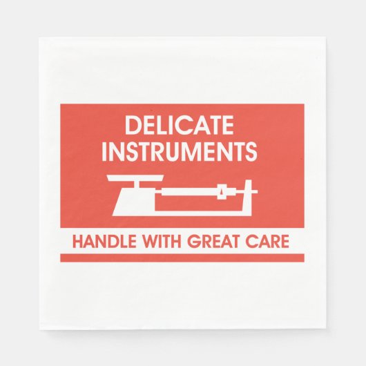 Serviette En Papier Signer les instruments de précision (Devant)