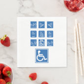 Serviette En Papier Signes d'accessibilité pour fauteuil roulant (En situation)