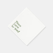 Serviette En Papier S'il vous plaît, partez à 9 h ! Message amusant de (Coin)