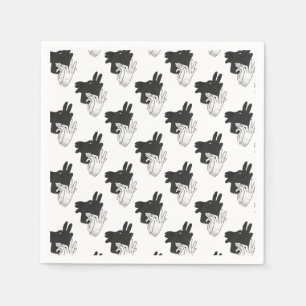 Serviette En Papier Silhouette à la main Billy Goat Grey