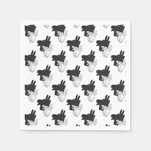 Serviette En Papier Silhouette à la main Billy Goat Grey (Devant)