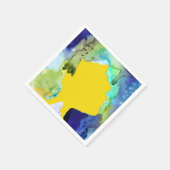 Serviette En Papier Silhouette art abstract watercolor (Coin)