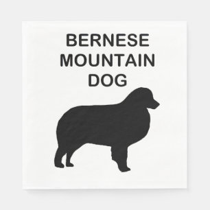 Serviette En Papier silhouette de bernois avec nom