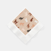 Serviette En Papier Silhouette de chat (Coin)