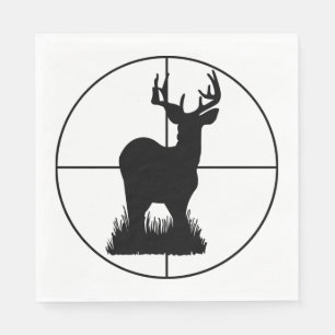 Serviette En Papier Silhouette de cible de chasse au cerf