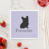 Serviette En Papier silhouette de Frenchie (En situation)
