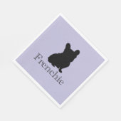Serviette En Papier silhouette de Frenchie (Coin)