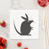 Serviette En Papier Silhouette de la souris (En situation)